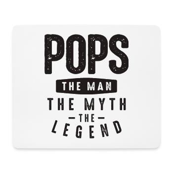 Pops The Man The Myth The Legend - Dad & Grandpa - Mouse Pad (horizontal) - white - Front