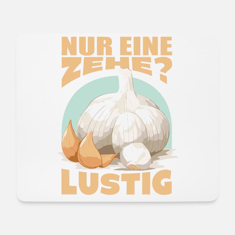 Lustiger Knoblauch Spruch Knobi Knoblauchzehe - Mousepad (Querformat) - Weiß