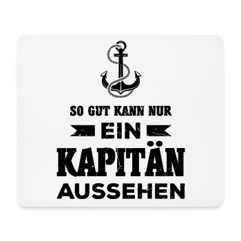 Kapitän Segeln Segelboot Schiff Motorboot Geschenk - Mousepad (Querformat) - Weiß - Vorne