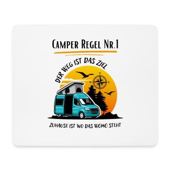 Camper Regel Nr.1- Kastenwagen Wohnmobil Spruch - Mousepad (Querformat) - Weiß - Vorne
