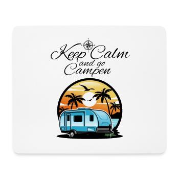 Caravane de camping-cars Dire-Restez calme et allez camper - Tapis de souris (format paysage) - blanc - Devant