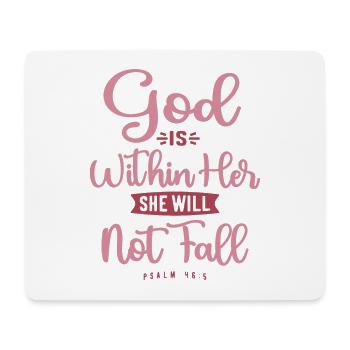 God Within Her - Christian Quote - Mouse Pad (horizontal) - white - Front