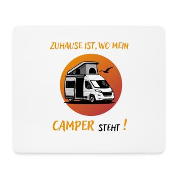 Zuhause Ist Wo Mein Camper steht-Kastenwagen-WoMo - Mousepad (Querformat) - Weiß - Vorne