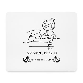 Boltenhagen-Möwe-Anker-Koordinaten-Ostsee - Mousepad (Querformat) - Weiß - Vorne
