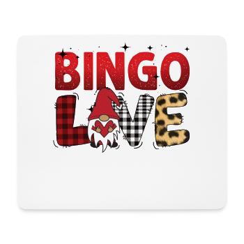 Bingo Liebe Büffel Plaid Gnom Bingo - Mousepad (Querformat) - Weiß - Vorne