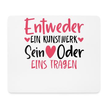 Entweder ein Kunstwerk Sein Nageldesignerin - Mousepad (Querformat) - Weiß - Vorne