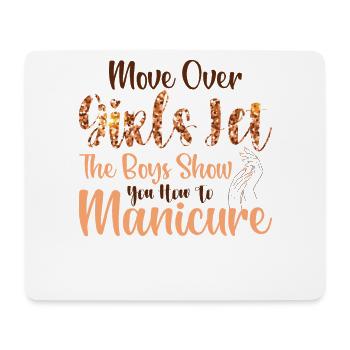 Platz Da, Mädchen - Nageltechnikerinnen - Mousepad (Querformat) - Weiß - Vorne