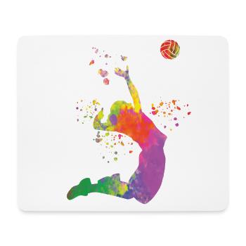 Volleyball players children beach volleyball - Mouse Pad (horizontal) - white - Front