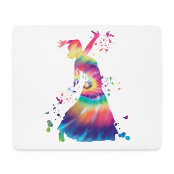 Flamenco Frau Mit Flamencokleid - Mousepad (Querformat) - Weiß - Vorne