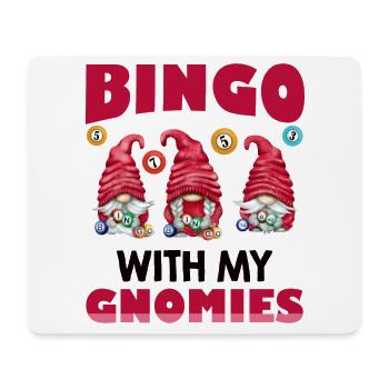Bingo avec mes gnomies Bingo drôle - Tapis de souris (format paysage) - blanc - Devant