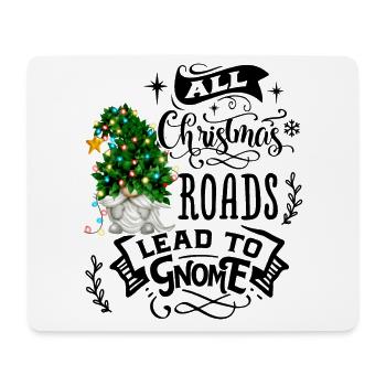 Gnomies de Noël Tous les chemins mènent au Gnome - Tapis de souris (format paysage) - blanc - Devant