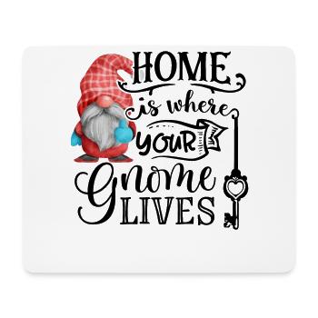 La maison est l’endroit où vit votre gnome Weihnachtsgnom - Tapis de souris (format paysage) - blanc - Devant