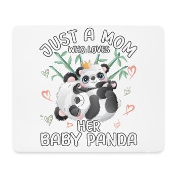 Mom Panda Love Just A Mom Who Loves - Mousepad (Querformat) - Weiß - Vorne