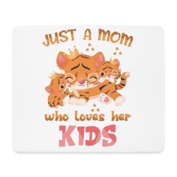 Maman d’amour de tigre - Tapis de souris (format paysage) - blanc - Devant