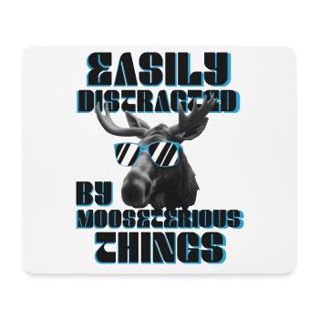 Leicht Abgelenkter Lustiger Elch-elch - Mousepad (Querformat) - Weiß - Vorne