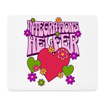 Integrationshelfer I-Helfer Schule KiTa Herz - Mousepad (Querformat) - Weiß - Vorne