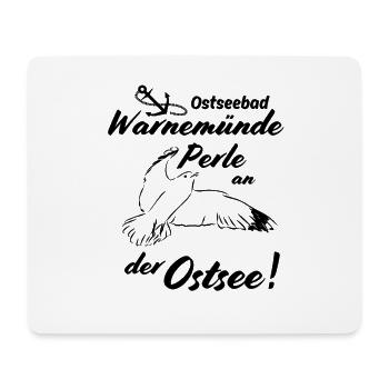 Warnemünde Ostseebad und Perle an der Ostsee - Mousepad (Querformat) - Weiß - Vorne