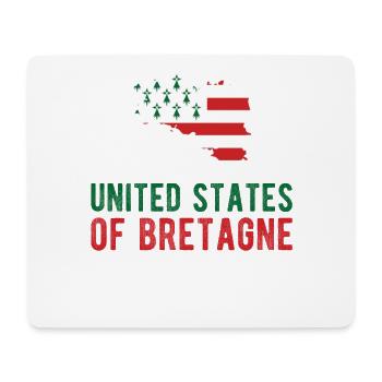 United States of Bretagne drapeau breton rouge - Tapis de souris (format paysage) - blanc - Devant