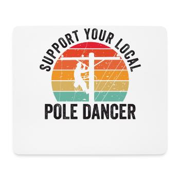 American Lineman Powerline Worker Design - Mouse Pad (horizontal) - white - Front