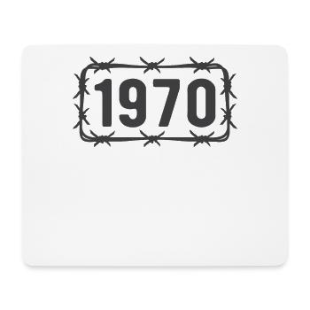Geburtstag Jahrgang 1970 Stacheldraht - Mousepad (Querformat) - Weiß - Vorne