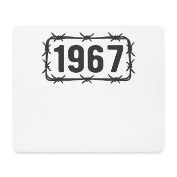 Anniversaire Vintage 1967 fil de fer barbelé - Tapis de souris (format paysage) - blanc - Devant