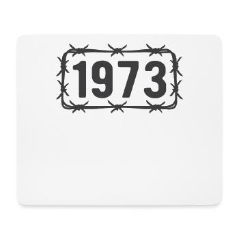 Birthday Vintage 1973 Barbed Wire - Mouse Pad (horizontal) - white - Front