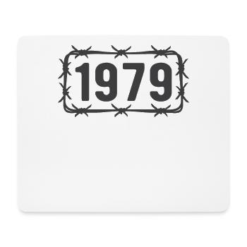 Anniversaire Vintage 1979 fil de fer barbelé - Tapis de souris (format paysage) - blanc - Devant