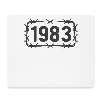 Birthday Vintage 1983 Barbed Wire - Mouse Pad (horizontal) - white - Front