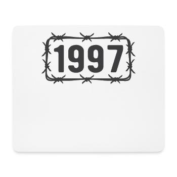 Geburtstag Jahrgang 1997 Stacheldraht - Mousepad (Querformat) - Weiß - Vorne