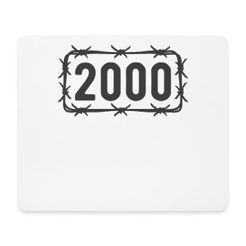 Birthday Vintage 2000 Barbed Wire - Mouse Pad (horizontal) - white - Front