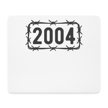 Birthday Vintage 2004 Barbed Wire - Mouse Pad (horizontal) - white - Front