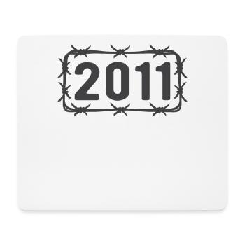 Geburtstag Jahrgang 2011 Stacheldraht - Mousepad (Querformat) - Weiß - Vorne