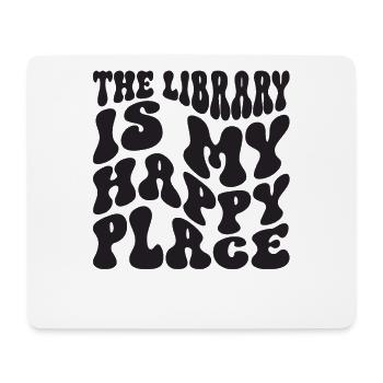 Bibliothek Buchliebhaber Lesender Bücherwurm - Mousepad (Querformat) - Weiß - Vorne