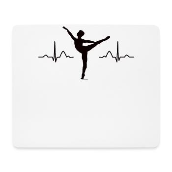 Ballet, Dancer, Heartbeat, Ekg, Ballerina - Mouse Pad (horizontal) - white - Front