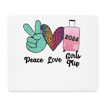 Week-end entre filles Peace Love Girls Trip 2024 - Tapis de souris (format paysage) - blanc - Devant