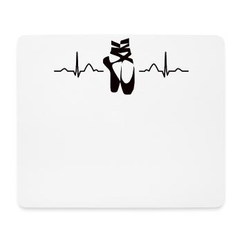 Ballet, Dancer, Heartbeat, Ekg, Ballerina - Mouse Pad (horizontal) - white - Front