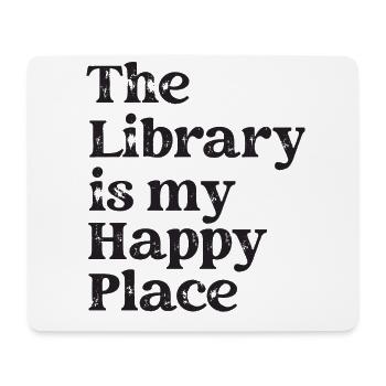 Bibliothek Buchliebhaber Lesender Bücherwurm - Mousepad (Querformat) - Weiß - Vorne