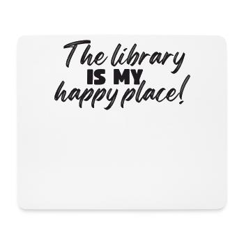 Bibliothek Buchliebhaber Lesender Bücherwurm - Mousepad (Querformat) - Weiß - Vorne