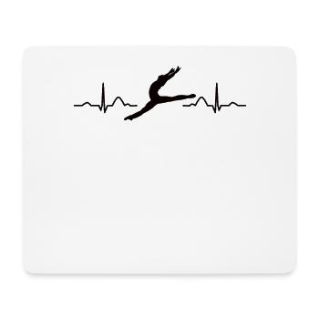 Ballett Tänzer Herzschlag Ekg Ballerina - Mousepad (Querformat) - Weiß - Vorne