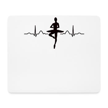 Ballet, Dancer, Heartbeat, Ekg, Ballerina - Mouse Pad (horizontal) - white - Front