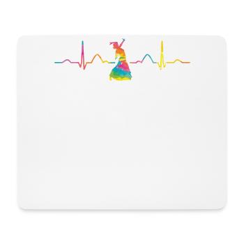 Flamenco Heartbeat Frau Flamencokleid - Mousepad (Querformat) - Weiß - Vorne