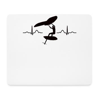 Wings Surfer Wingsurfing Retro Foil Wings - Mouse Pad (horizontal) - white - Front