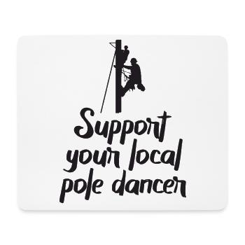 American Lineman Powerline Worker Design - Mouse Pad (horizontal) - white - Front