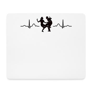 Dancing Heartbeat Swing 60s Boogie Woogie - Mouse Pad (horizontal) - white - Front