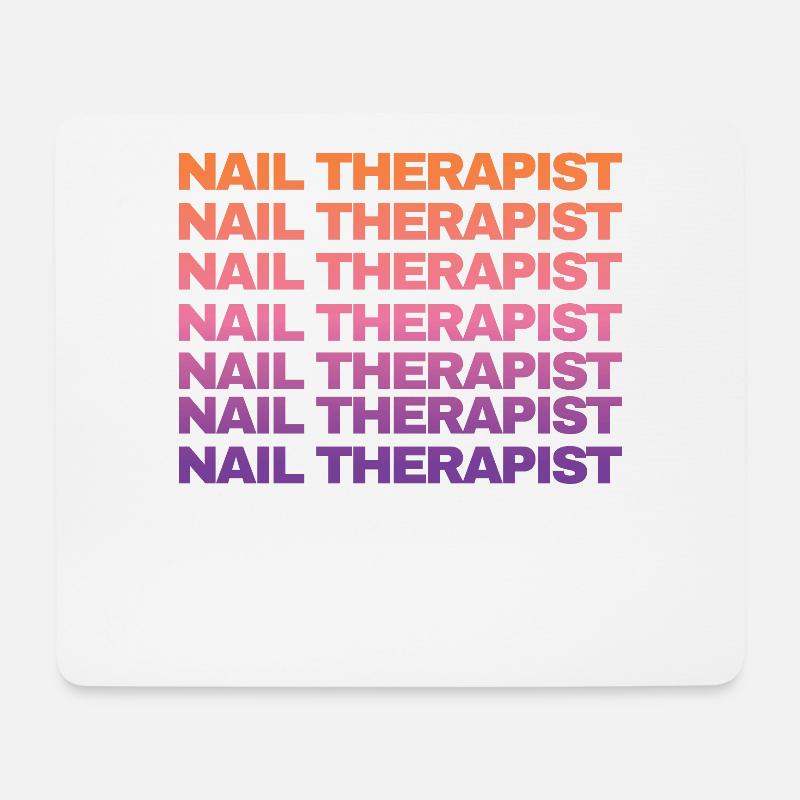 Nageltherapeutin Lustig Nailart Nail Tech - Mousepad (Querformat) - Weiß