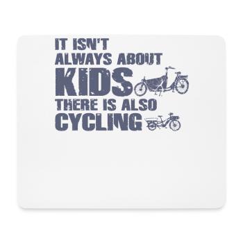 Vélo Cargo Parents Vélo Cargobike - Tapis de souris (format paysage) - blanc - Devant