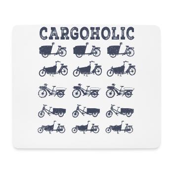 Cargoholic Vélo Cargo Cargobike - Tapis de souris (format paysage) - blanc - Devant
