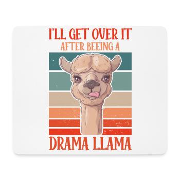 Drama Llama I'll Get Over It Alpaka - Mousepad (Querformat) - Weiß - Vorne