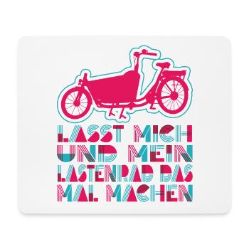 Lastenrad Retro Frachtfahrrad Cargobike - Mousepad (Querformat) - Weiß - Vorne