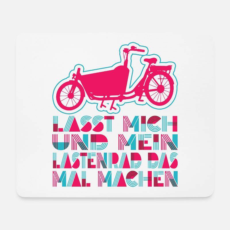 Lastenrad Retro Frachtfahrrad Cargobike - Mousepad (Querformat) - Weiß